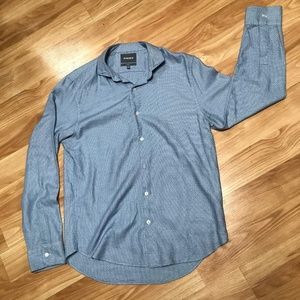 Bonobos Medium Standard Blue and White Button Down